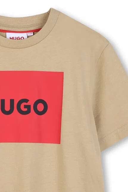 Футболка детская HUGO, бежевый — фото 3
