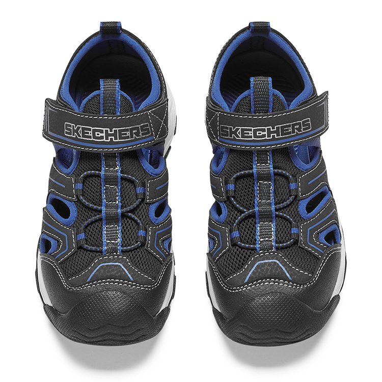 Skechers Детские сандалии с амортизацией, дышащие, износостойкие, легкие, синие, для подростков — фото 4
