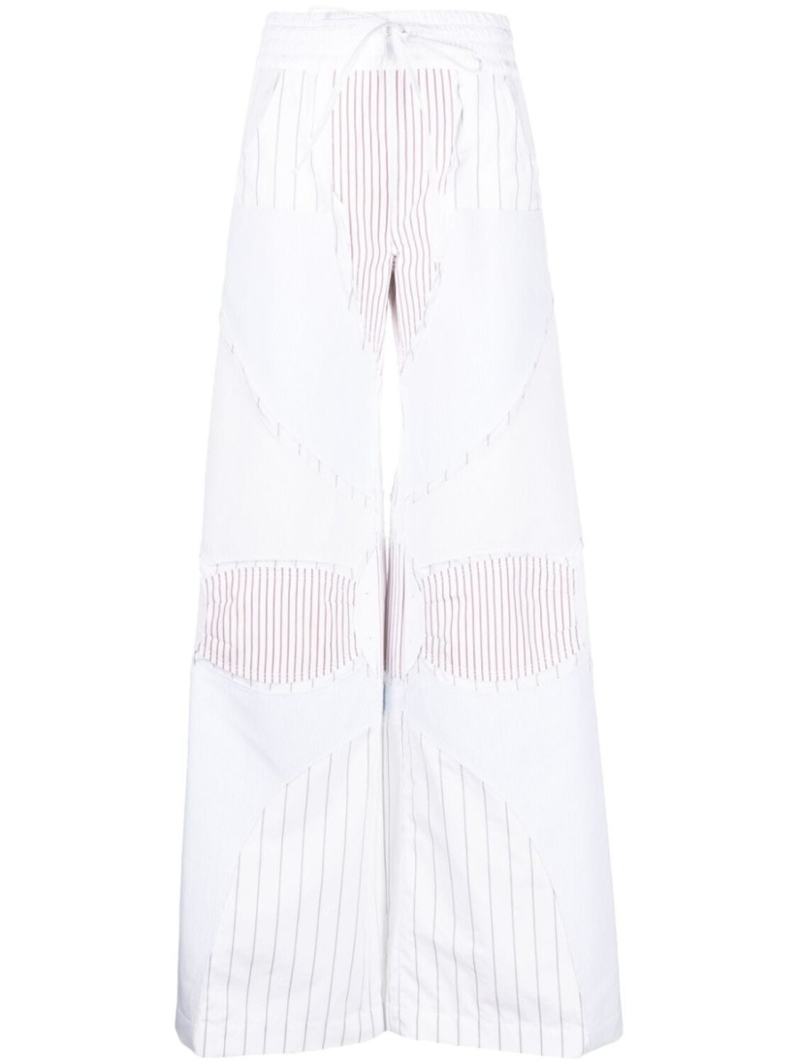 

Off-White полосатые брюки широкого кроя, белый