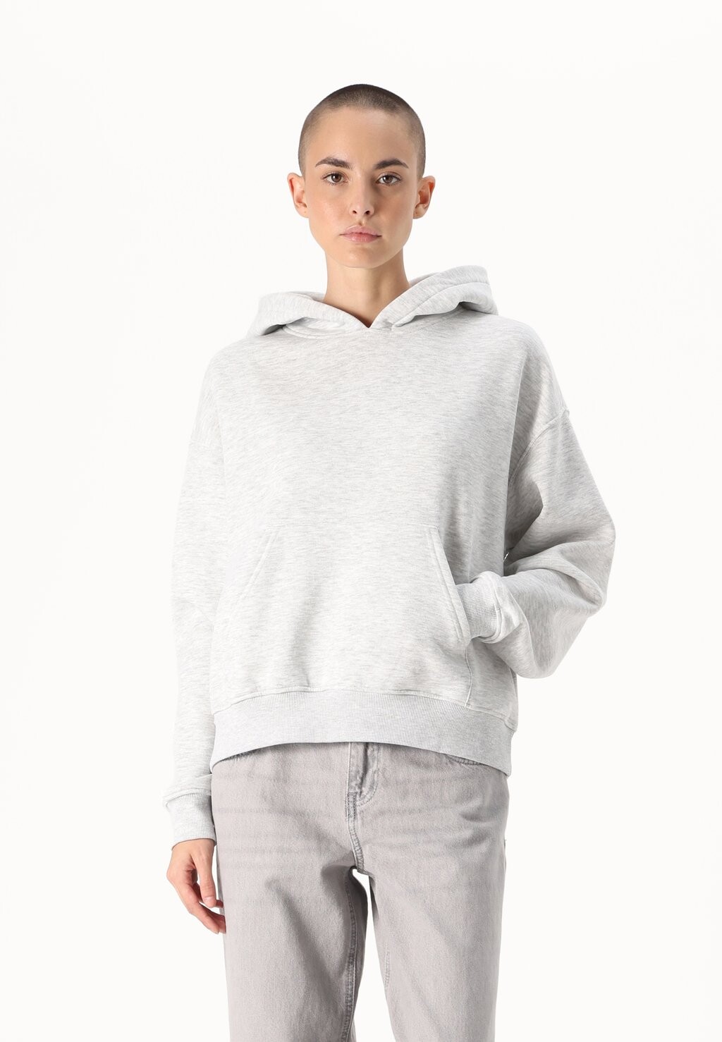 

Толстовка BASIC ORIGINAL HOODIE Gina Tricot Petite, серый