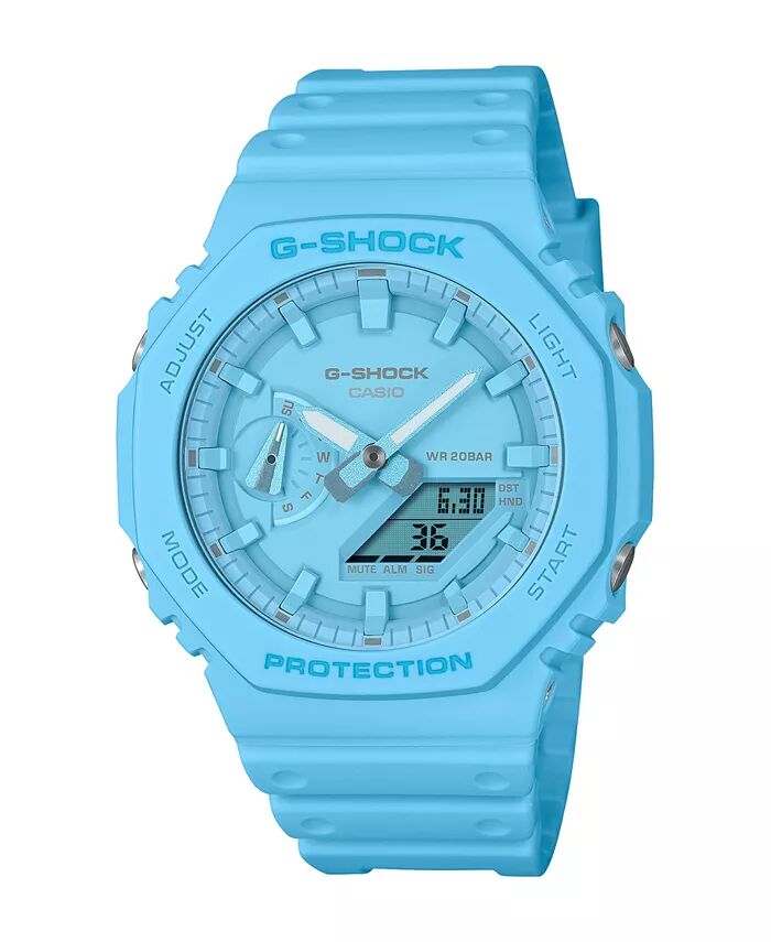 

Мужские аналоговые цифровые часы из синей смолы, 45,4 мм, Ga2100-2A2 G-Shock, синий