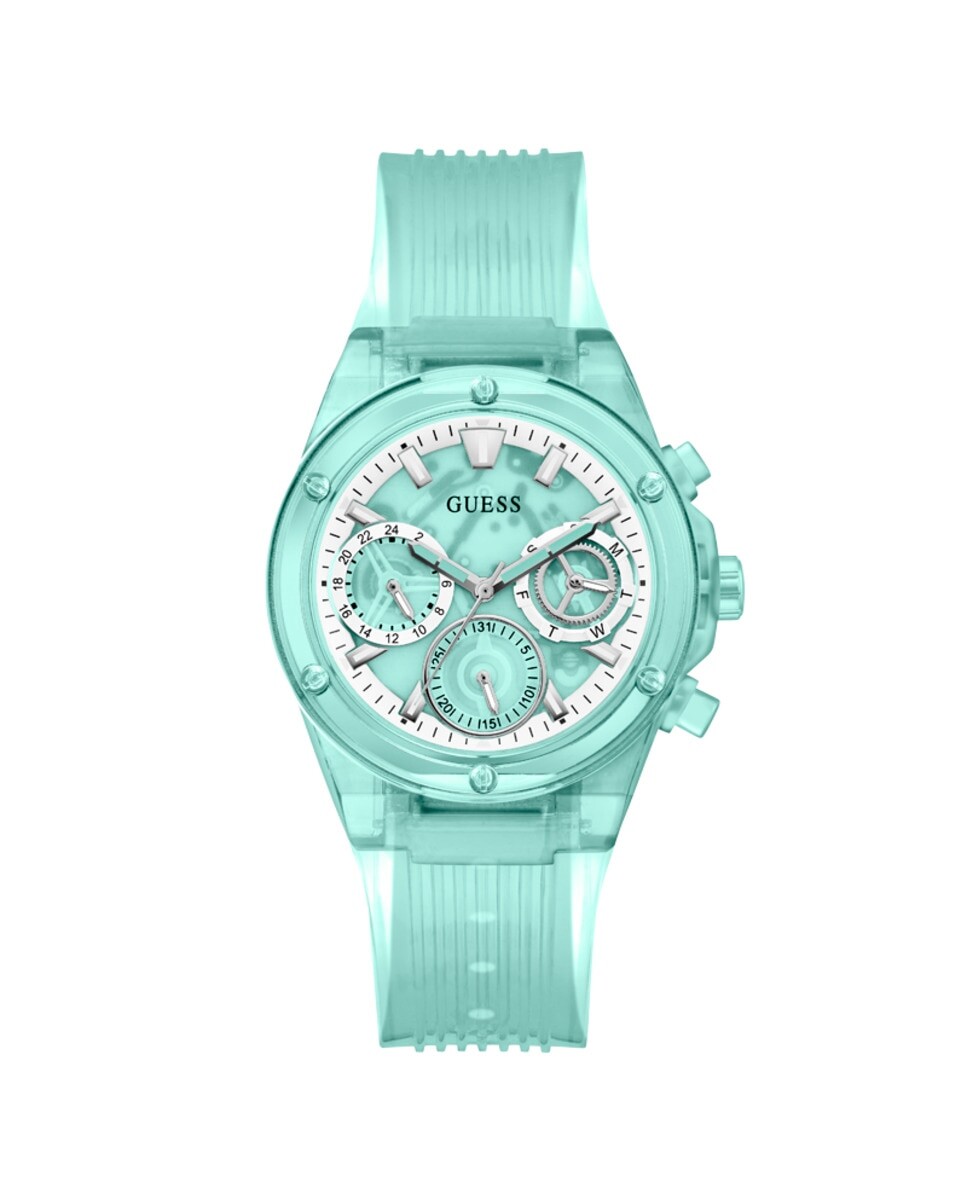 

Женские часы Athena GW0438L1 из полиуретана с зеленым ремешком Guess, зеленый
