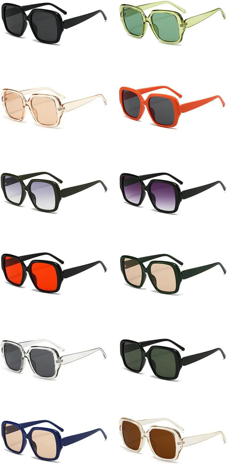 

Большие ретро-солнцезащитные очки квадратной формы для женщин и мужчин, винтажные солнцезащитные очки 70-х и 80-х годов, модные зеленые солнцезащитные очки mincl, C6