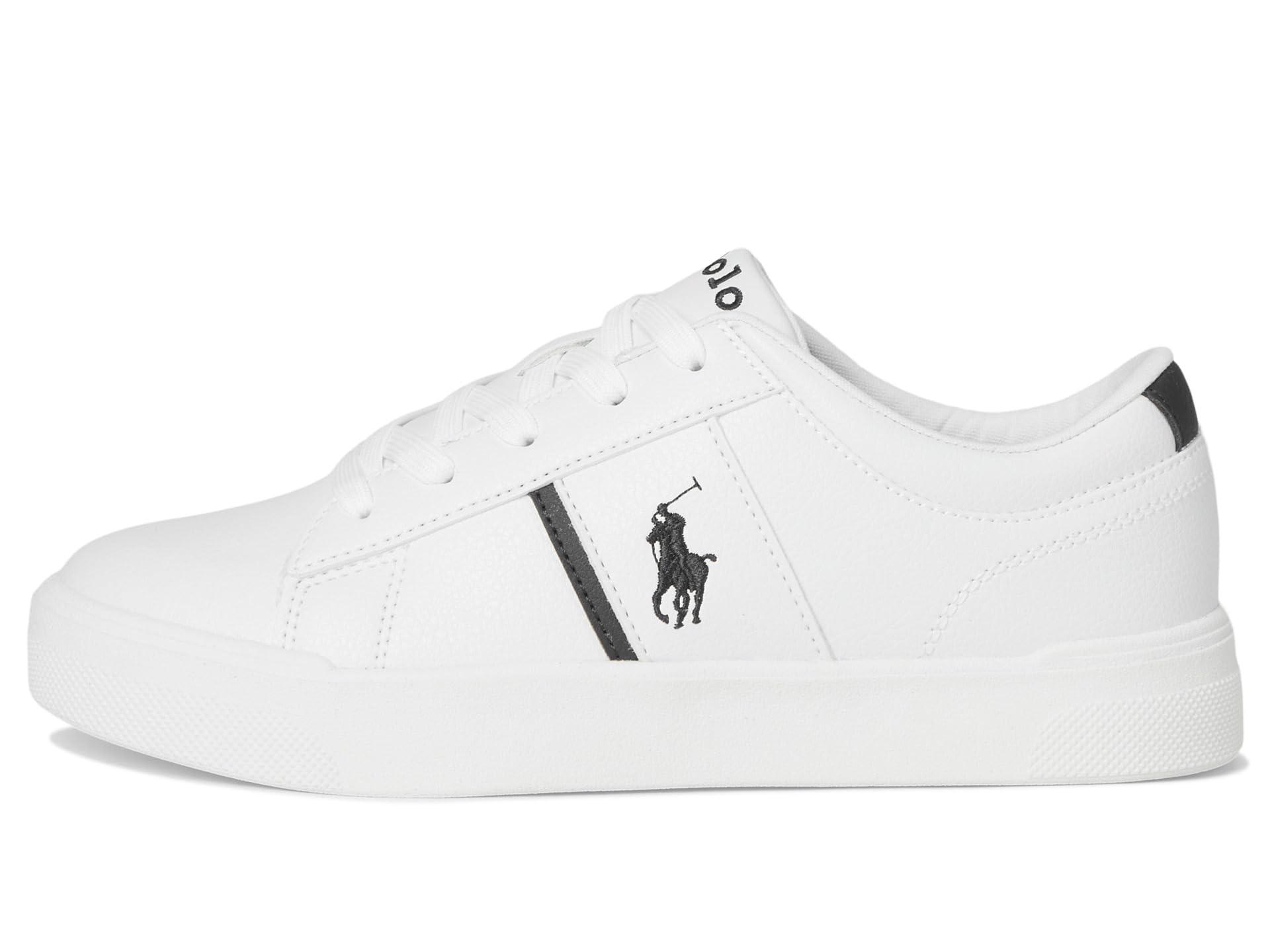 Кроссовки Polo Ralph Lauren Kids Frazier, цвет White/Navy — фото 4