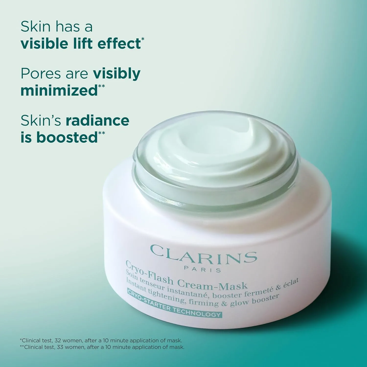 Маска для лица Clarins — Крио-флэш | Заметный лифтинг-эффект за 10 минут* | Заметно сужает поры | Придает сияние | — фото 3