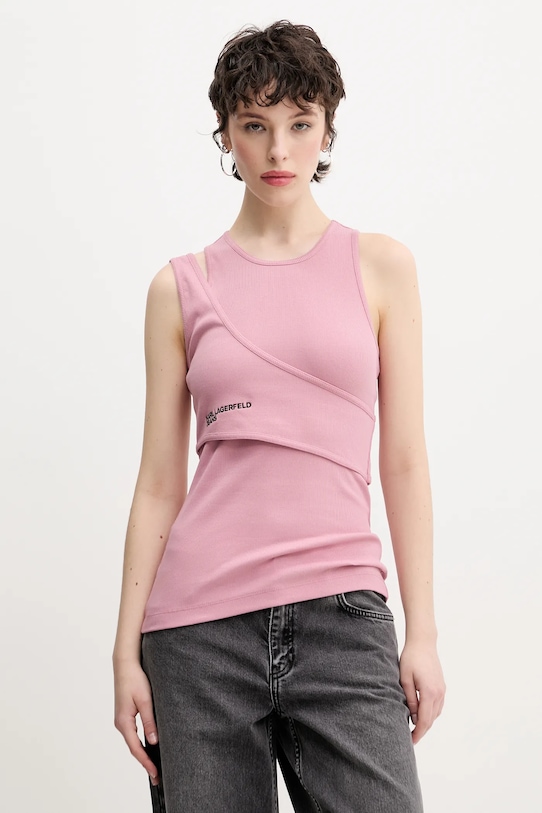 

Топ Karl Lagerfeld Jeans, розовый