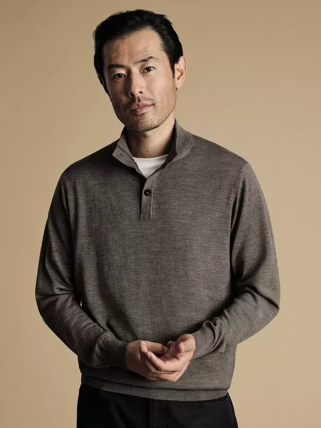 

Джемпер Charles Tyrwhitt Merino Wool Button Neck