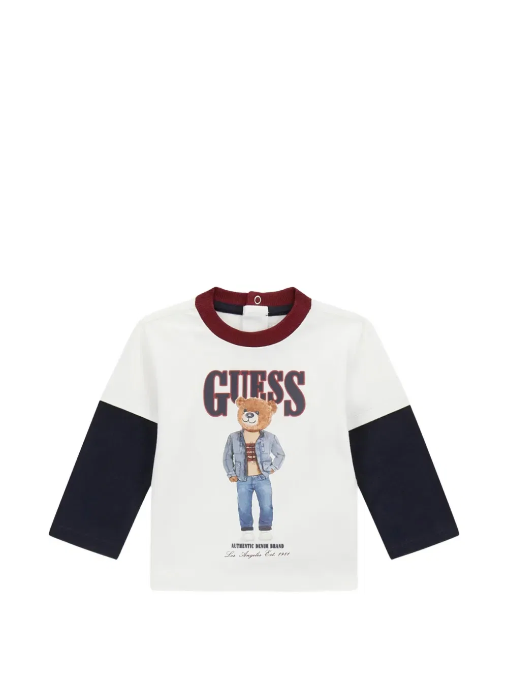 Спортивный костюм с изображением медведя Guess Kids, красный — фото 3
