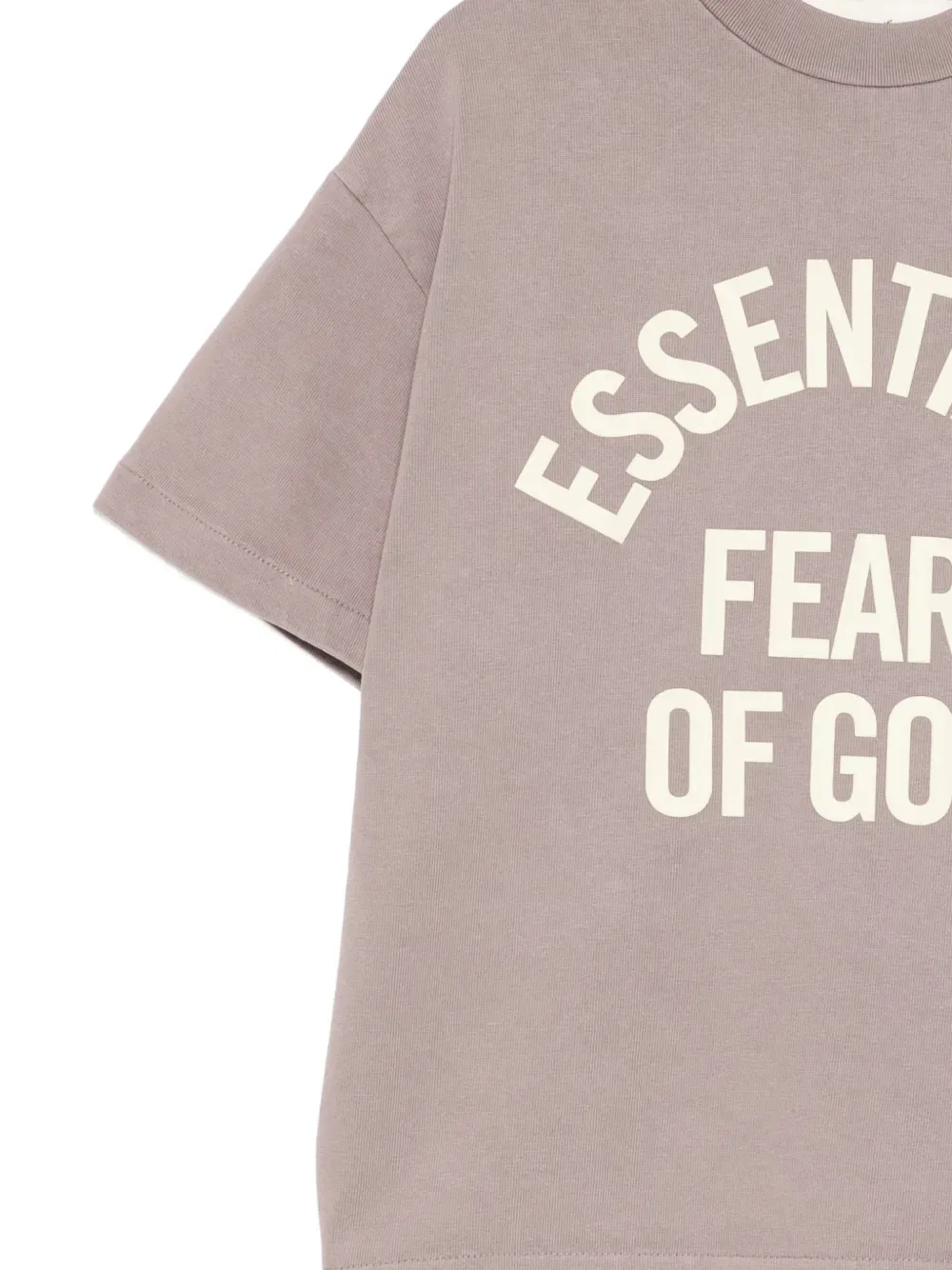 Футболка с круглым вырезом и принтом логотипа Fear Of God Essentials Kids, фиолетовый — фото 3