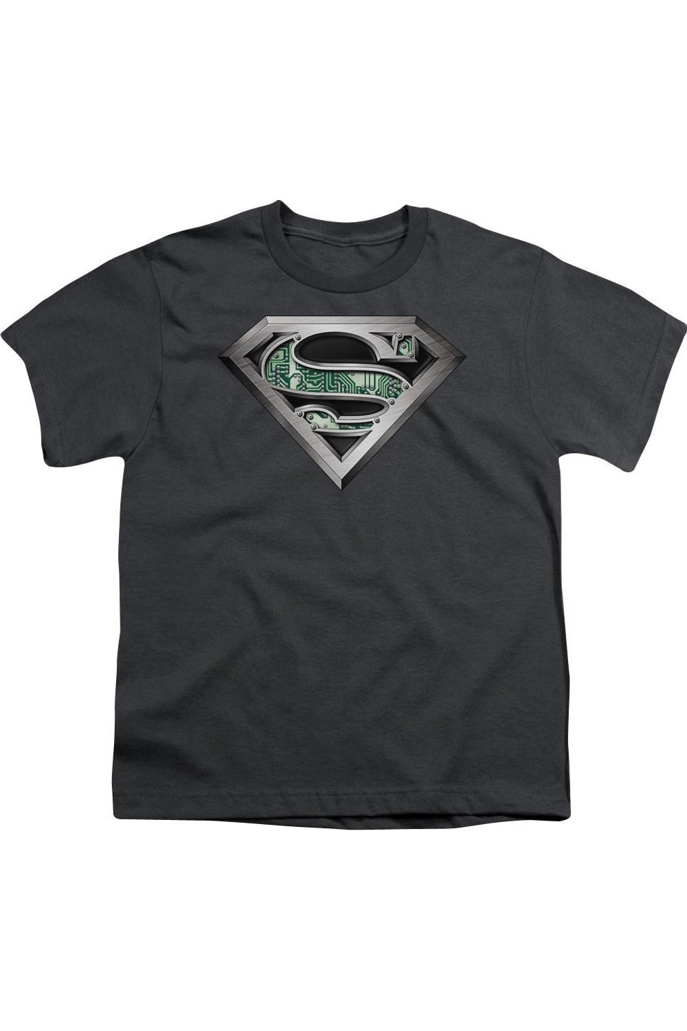 

Футболка с коротким рукавом для детей с логотипом Superman Circuitry Gildan, Charcoal