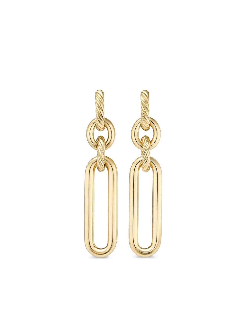 

Серьги-подвески Lexington Double Link из желтого золота (53.5 мм) David Yurman, золотой