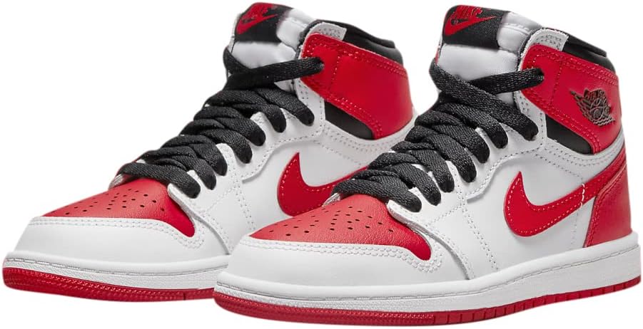 Мужские кроссовки Jordan 1 Nike, белый/черный/красный — фото 3