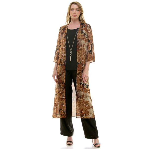 

Женский комплект из 2 предметов: плащ и брюки Luxology, цвет black neutral brown
