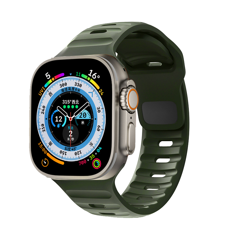 

Ремешок из силиконового материала, совместимый с Apple Biaodaige, черный