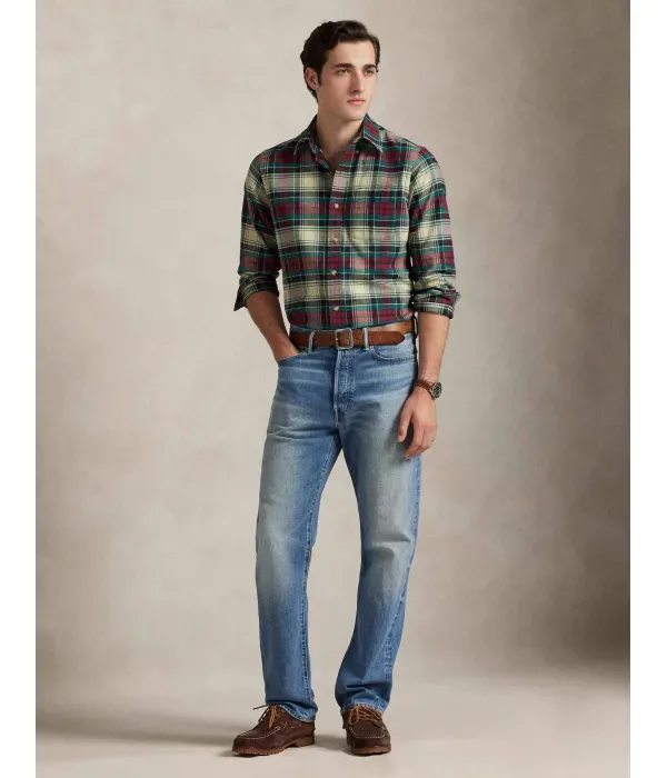 Рубашка custom fit Polo Ralph Lauren, зеленый — фото 2