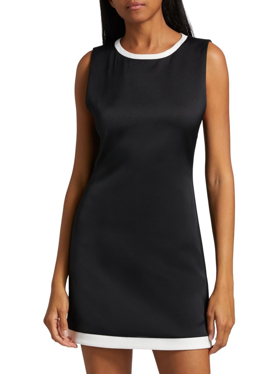 

Мини-платье без рукавов Wynell Alice + Olivia, цвет Black Off White