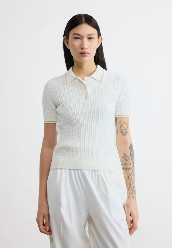 Рубашка поло Lacoste Flour, однотонная, синяя