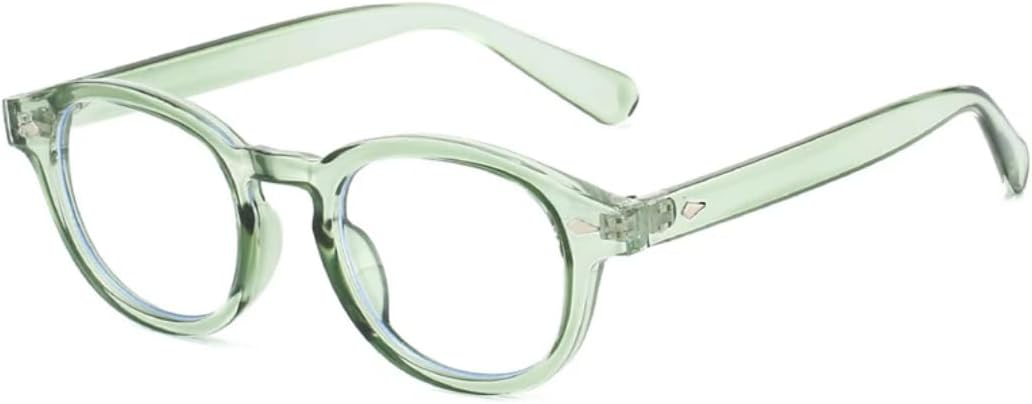 

Мужские солнцезащитные очки в стиле ретро с овальными заклепками, защита от УФ-излучения UV400, модный панк, прозрачный градиент. Женские солнцезащитные очки HHZZYVY, Green Clear