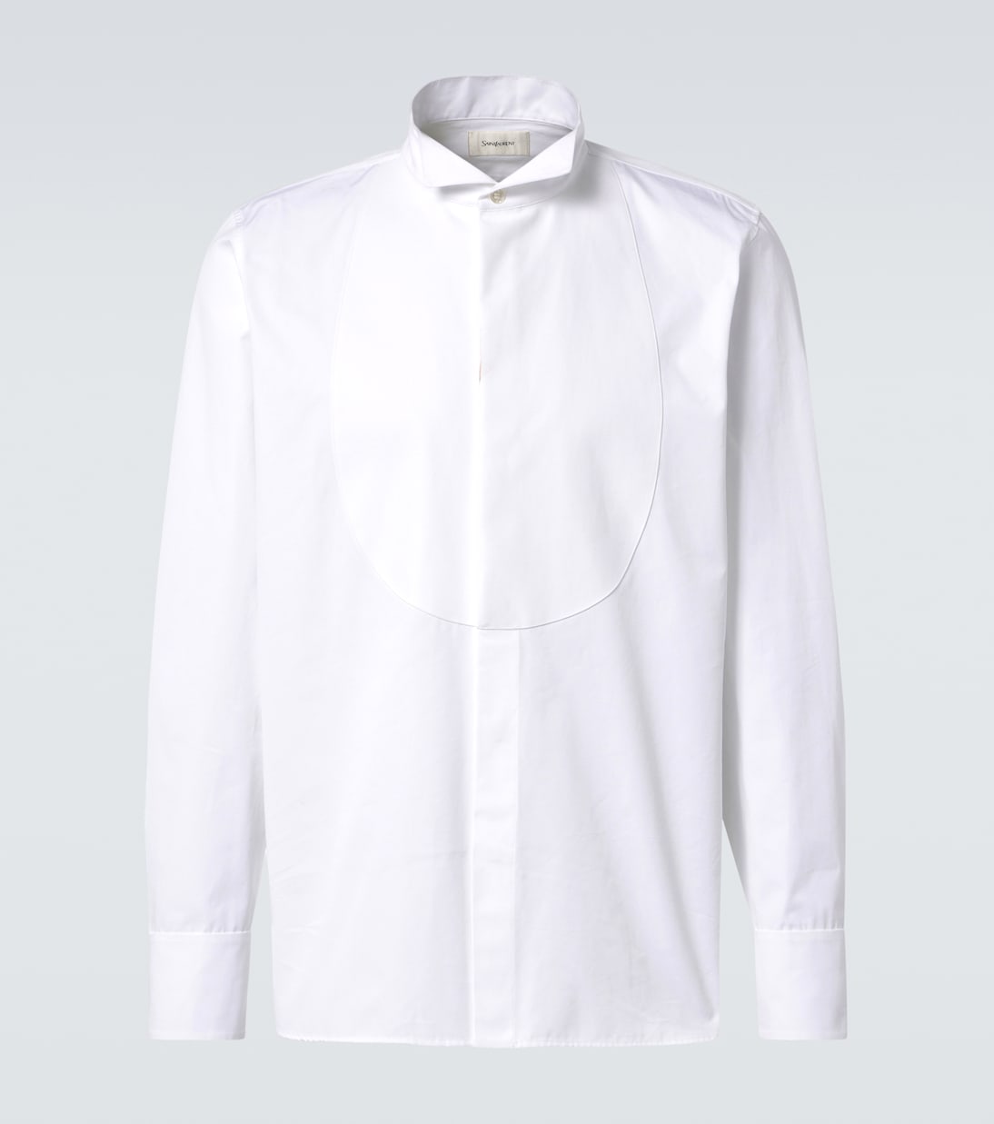

Хлопковая смокинговая рубашка Saint Laurent, Blanc