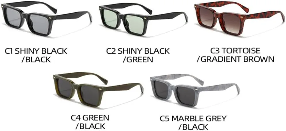 

Солнцезащитные очки с защитой UV400 | Цветные линзы Punk Rivet | Для женщин и мужчин, для занятий спортом на открытом воздухе и вождения DSVIGF, Black-black