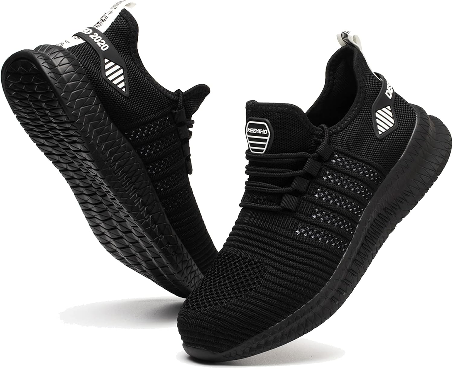 

Ботинки Kezhiho с металлическим носком для мужчин, легкие, удобные, противоскользящие, стойкие к проколам, безопасные, дышащие, прочные строительные и промышленные кроссовки, черный