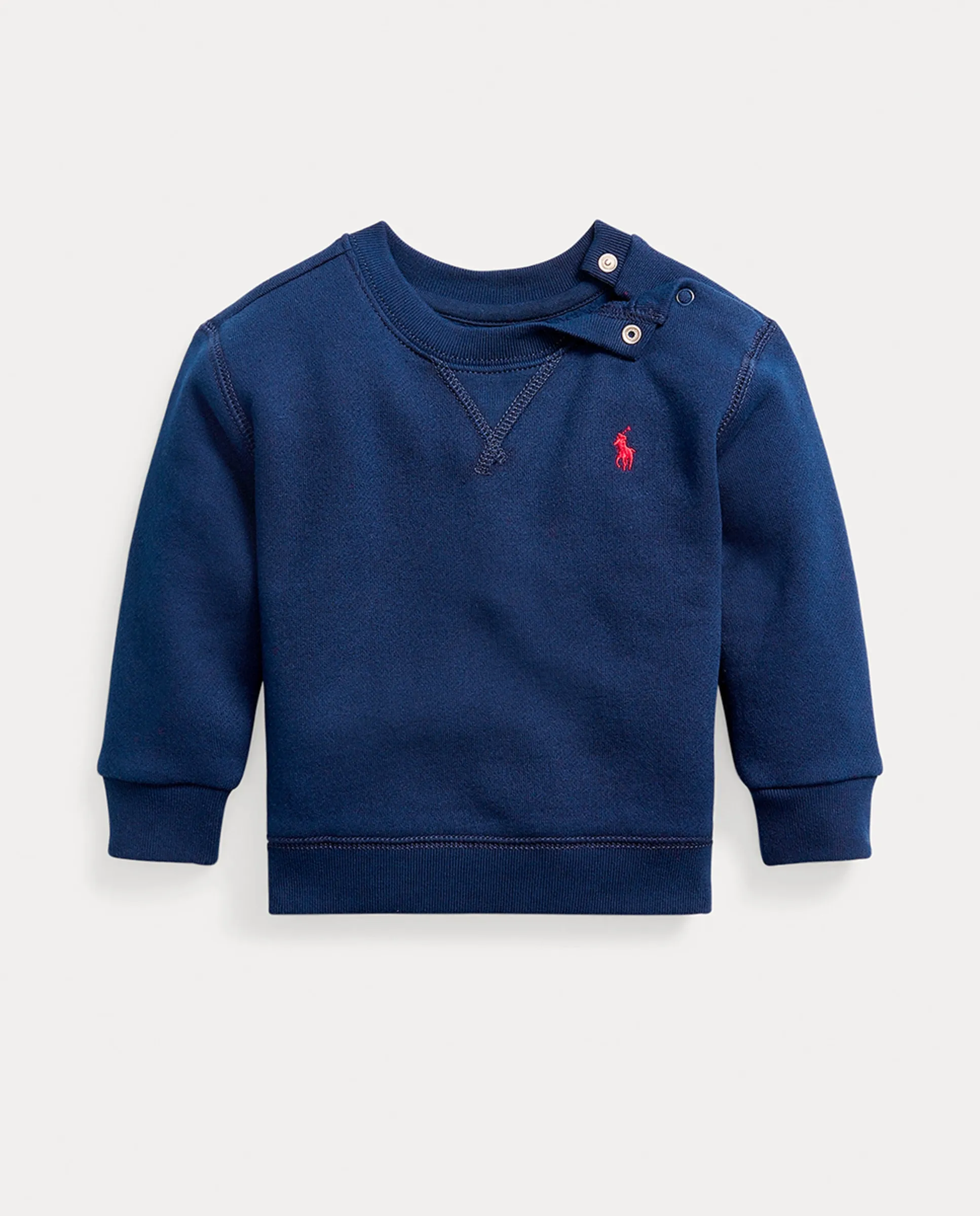 

Детский флисовый свитшот с круглым вырезом Polo Ralph Lauren, темно-синий