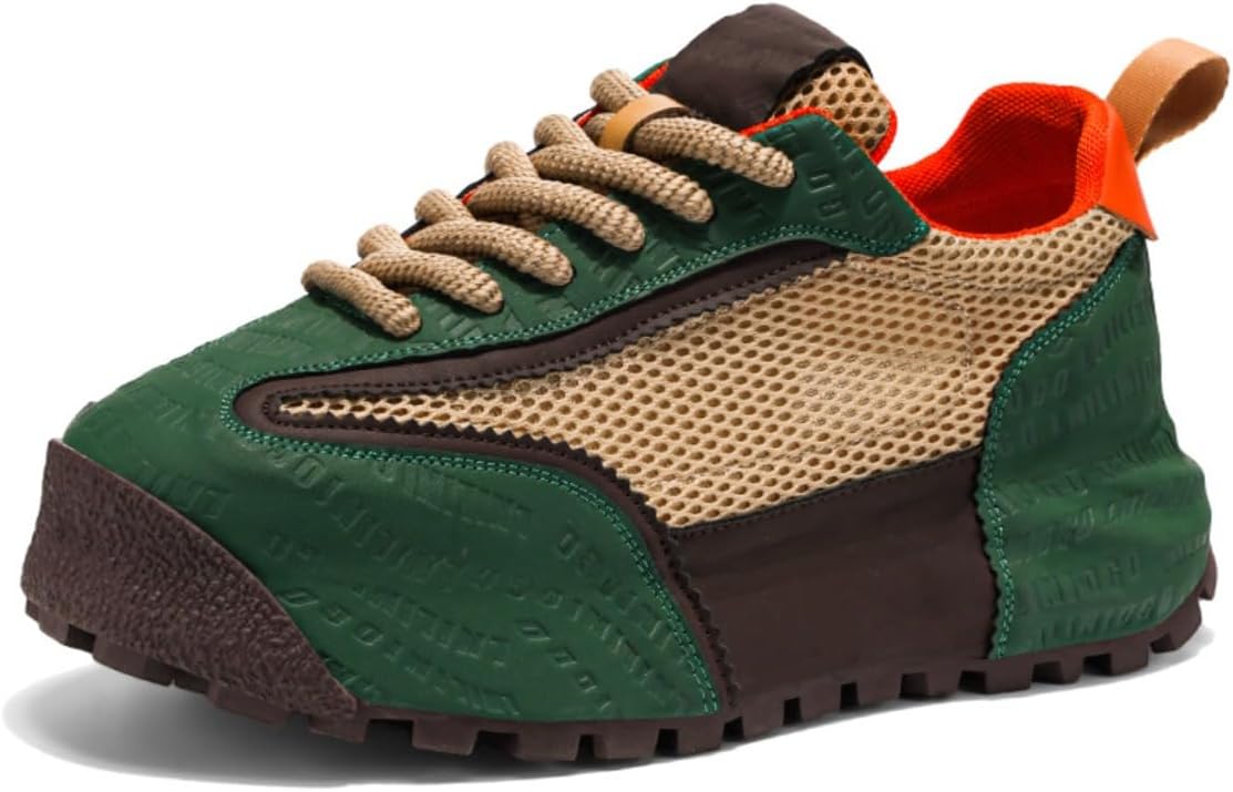 

Минималистичные кроссовки Y2K полностью черного цвета для мужчин, верх из сетки и искусственной кожи, повышение на 4 см, легкая противоскользящая подошва для прогулок, работы и повседневной одежды с прочным сцеплением Zixcplaz