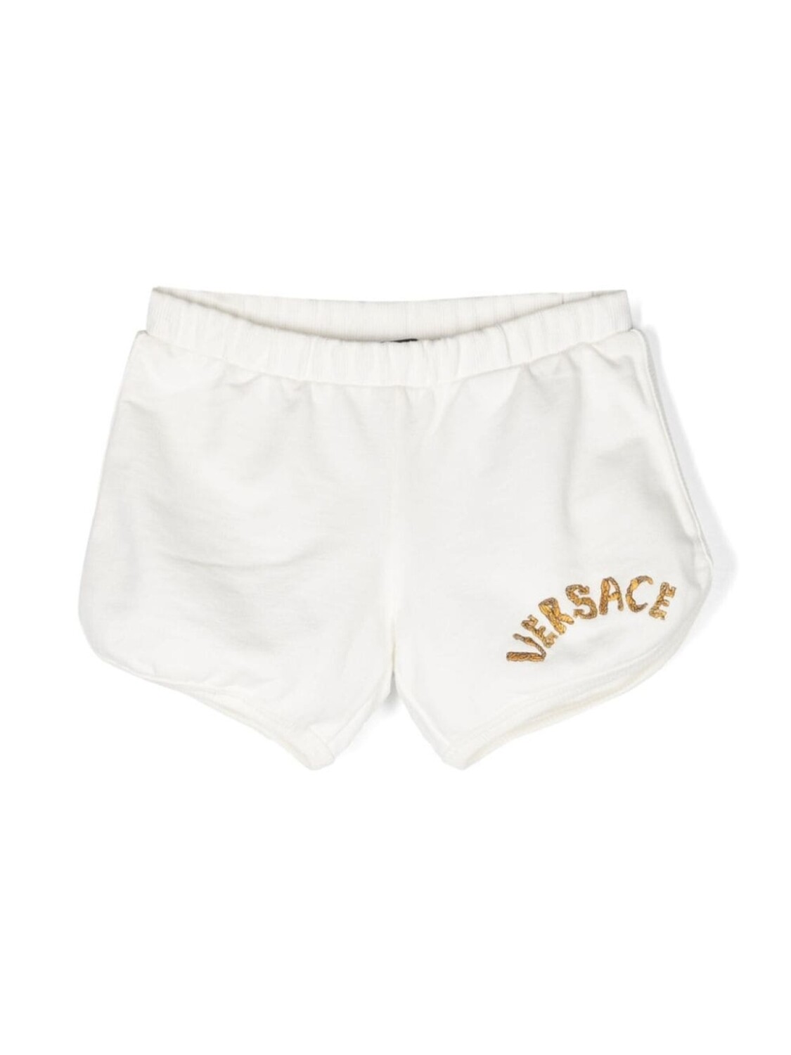 

Versace Kids короткие шорты с вышитым логотипом, белый
