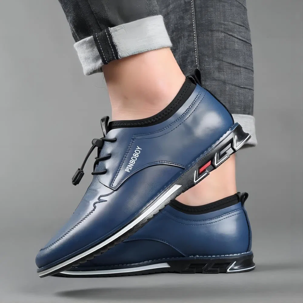 Мокасины Leather, Casual, Loafers & Slip-Ons, Blue Asifn — фото 2
