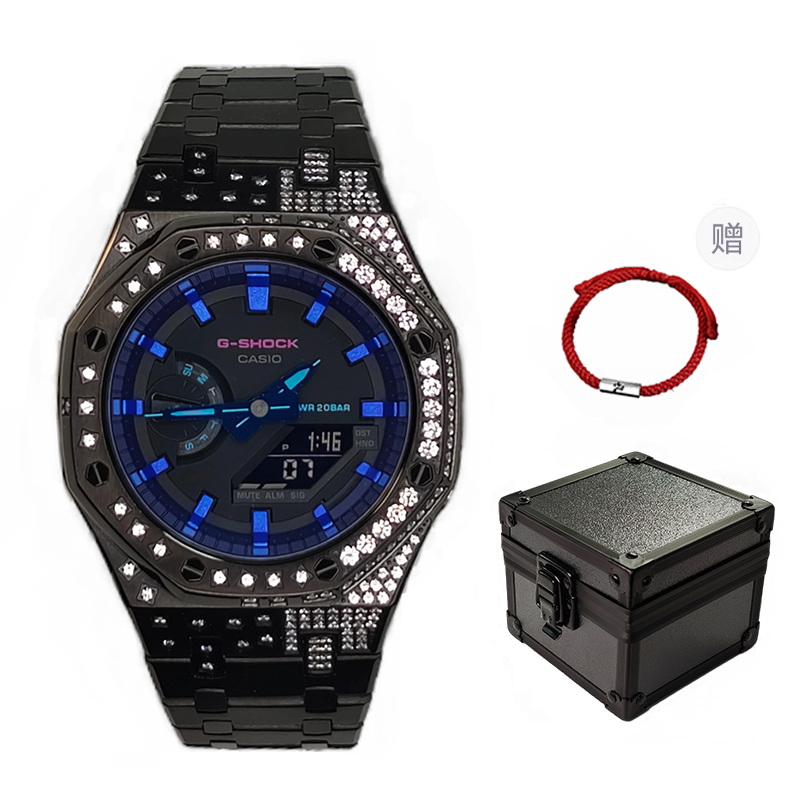 

CASIO Мужские часы с двойным жидкокристаллическим/аналоговым дисплеем, черные