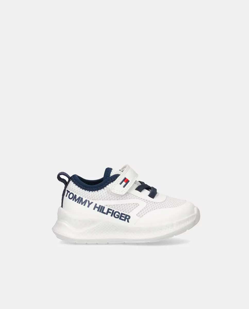 

Кроссовки Baby boy с низким бегом и клейкой застежкой Tommy Hilfiger, белый