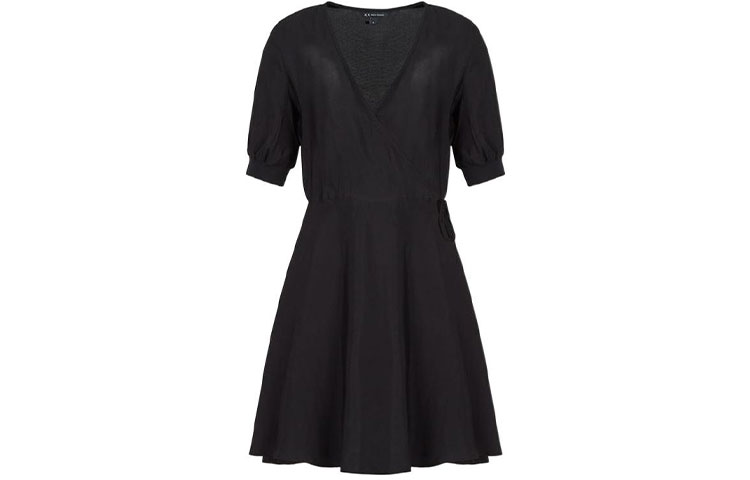 

ARMANI EXCHANGE Женское платье с короткими рукавами AE SS22, черное