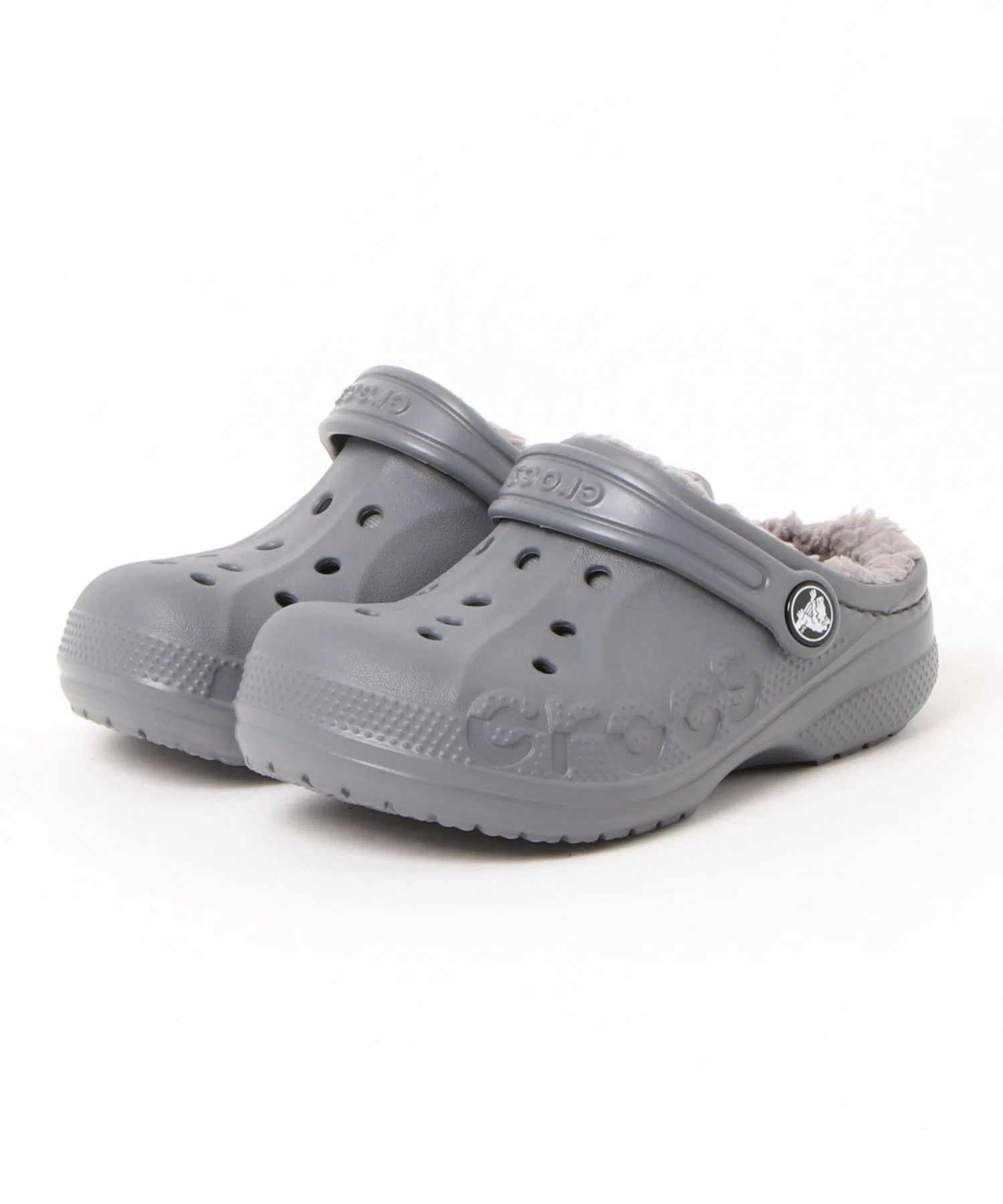 Детские сабо Crocs Baya Lined Clog серые