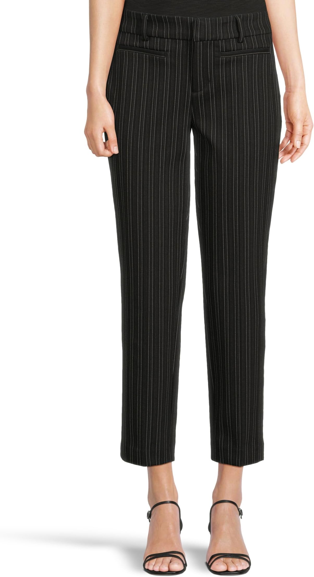 

Брюки Liverpool Los Angeles Holly Mid-rise Welt Pocket Trouser 28" Inseam, цвет Hint Navy Stripe