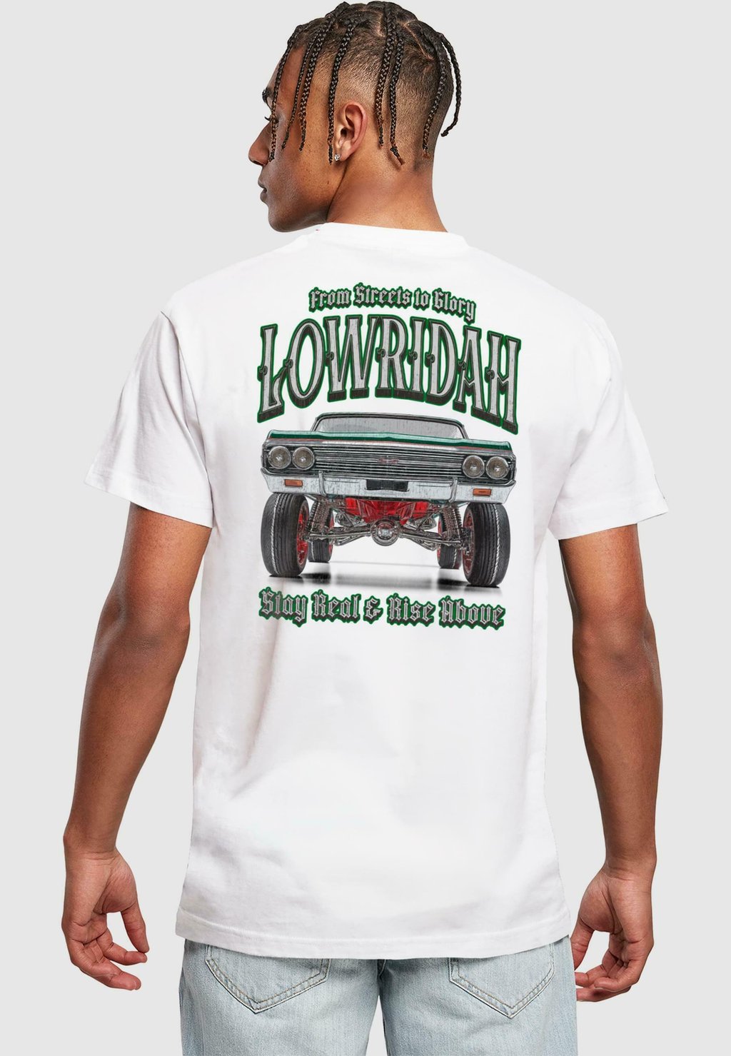 

Рубашка с принтом STAY REAL RISE ABOVE TEE Mister Tee, белый