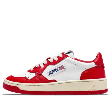 

Кроссовки medalist low leather 'red white' Autry, белый