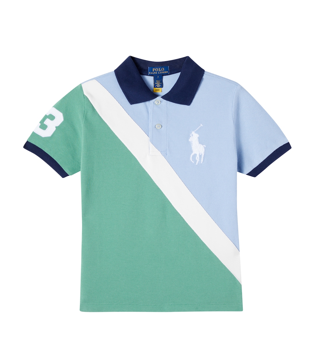 

Хлопковая пике-поло Polo Ralph Lauren Kids, CHAMBRAY BLUE MULTI/C1730