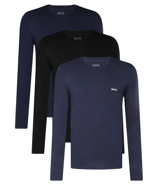 

3 шт. классические футболки с длинным рукавом Regular fit Boss, мультиколор