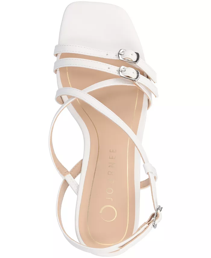Женские босоножки Clinne Strappy Wedge Journee Collection, белый — фото 4