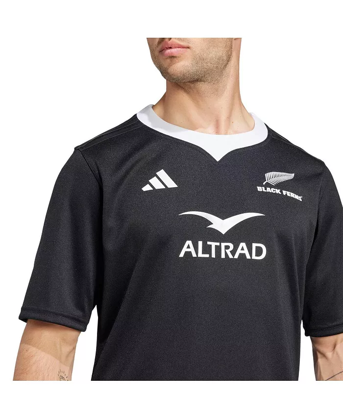 Мужская черная реплика домашней футболки New Zealand Rugby Black Ferns 2024/25 adidas — фото 3