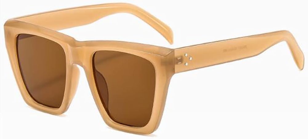 

Солнцезащитные очки «Кошачий глаз» с рисунком «рисовый ноготь», желейного цвета, крупная оправа, модные женские солнцезащитные очки с защитой от УФ-излучения (желейный чай) Weloveushop, Jelly Tea