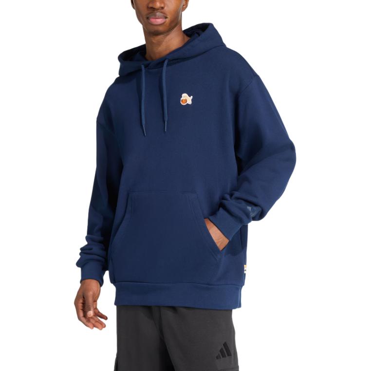 Толстовка мужская FW25 DOG HOOP PATCH Adidas, темный индиго — фото 3