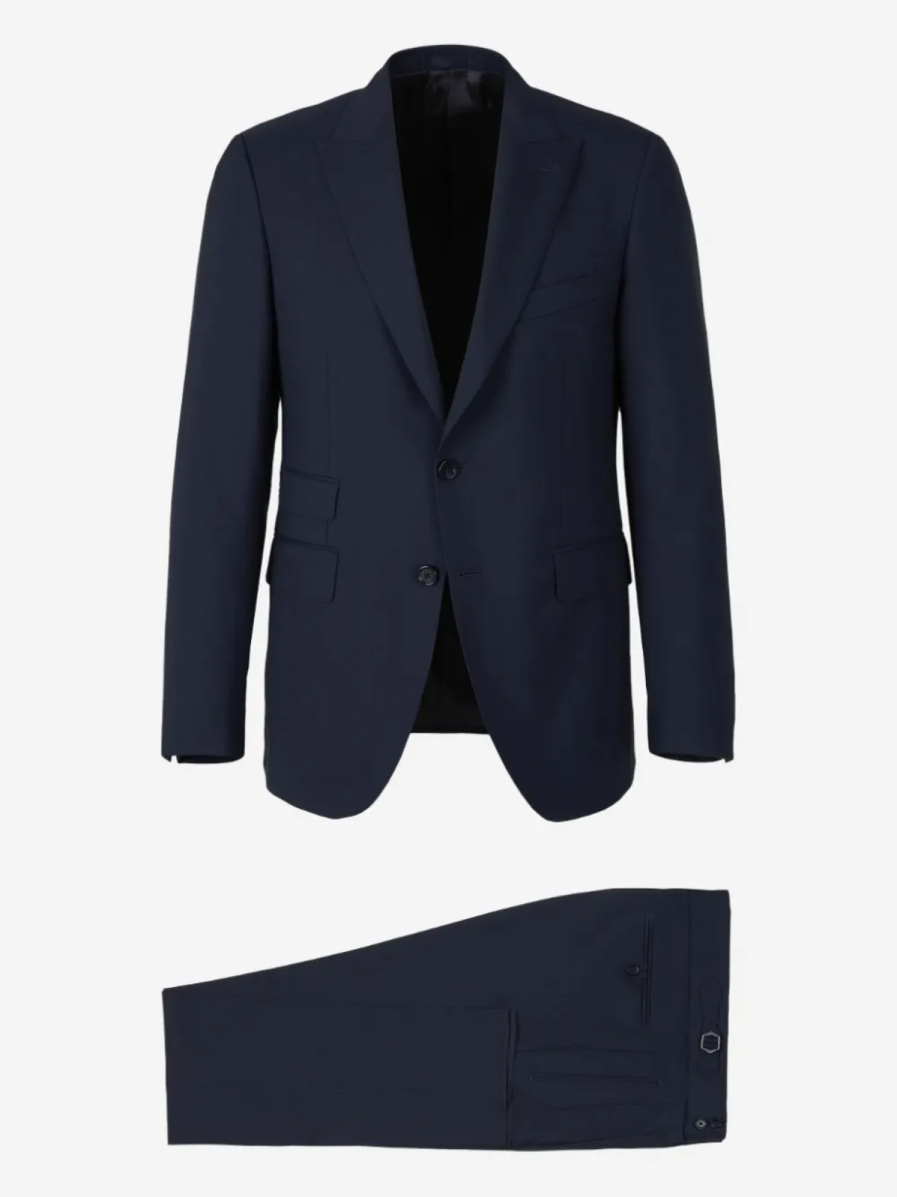 

Костюм Scabal с двумя пуговицами и карманами-клапанами, синий