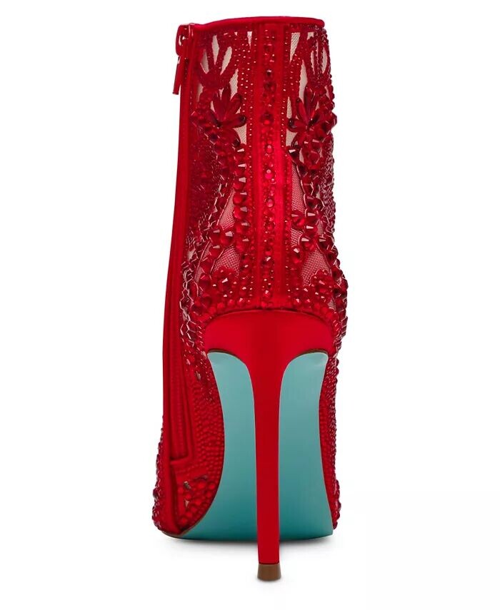 Женские ботильоны со стразами Betsey Johnson, красный — фото 3
