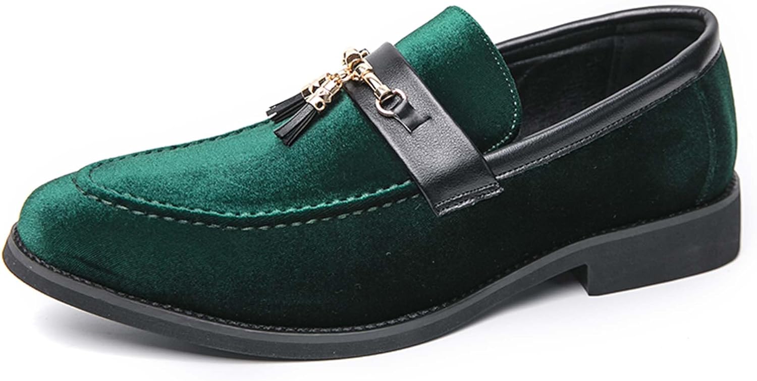 

Мужские замшевые лоферы Городская мода Деловой повседневный стиль Формальная обувь Легкая Нескользящая Обувь для офиса Униформа Банкеты Свадьбы Смокинги Костюмы Платья Кожаная обувь Generic, зеленый