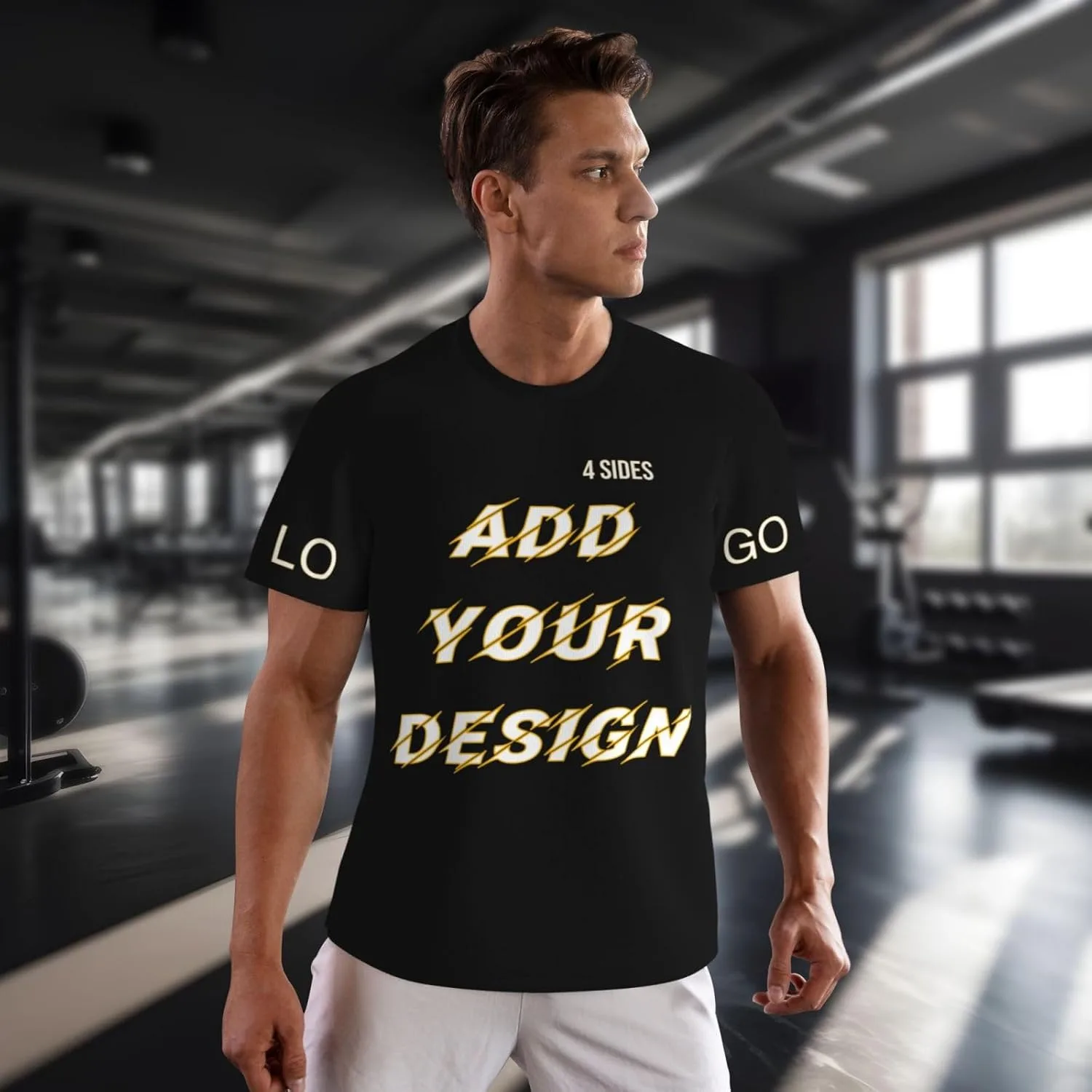 Футболка мужская Custom T Shirts с принтом на 4 сторонах — фото 2