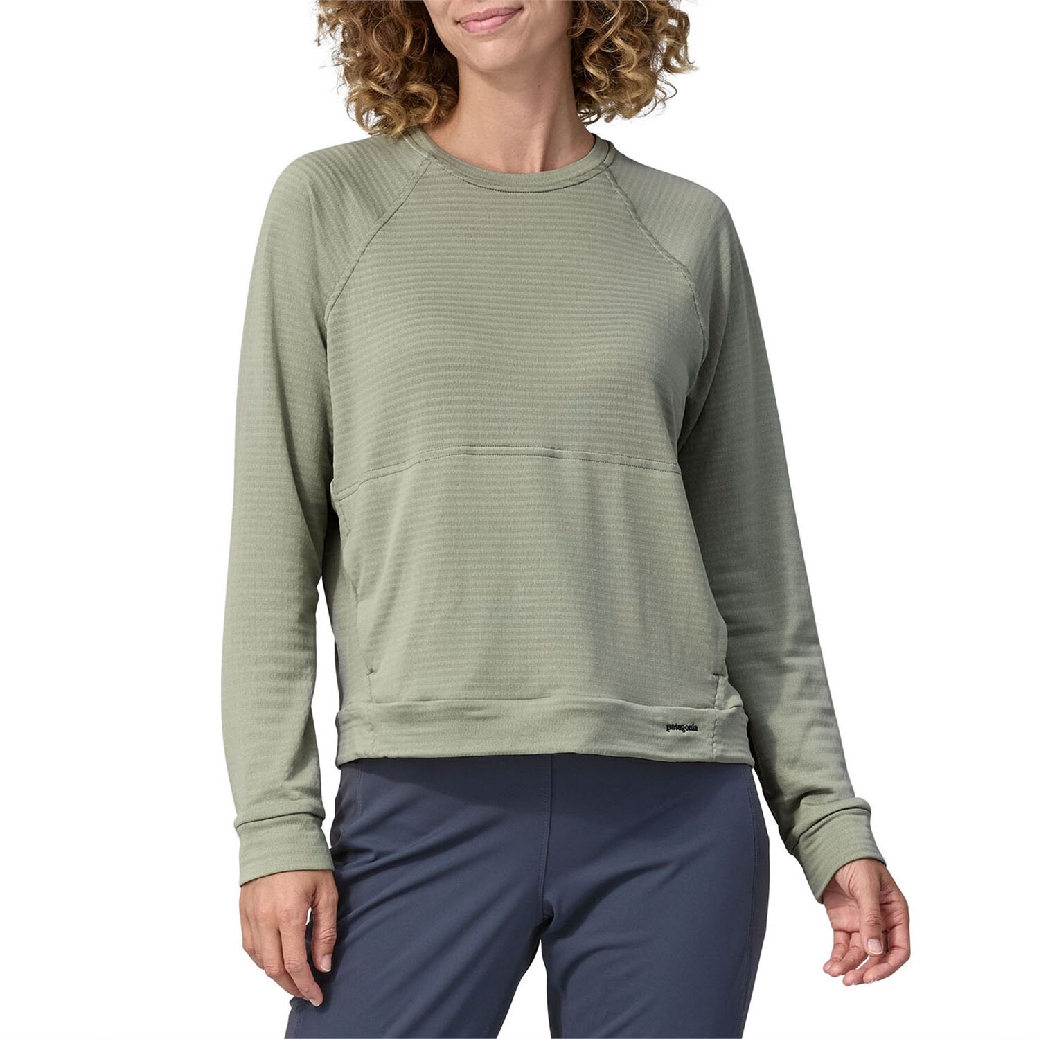 

Топ Patagonia Capilene Thermal Long-Sleeve Crew, цвет Sleet Green