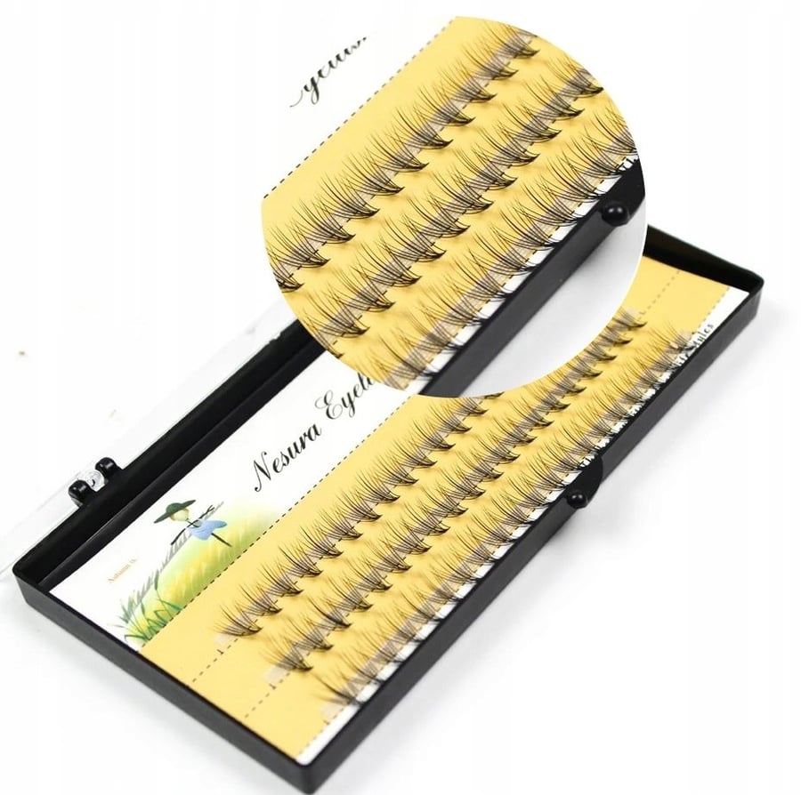 

Накладные ресницы Nesura Eyelashes Silk 9 мм 60 шт. Puderek