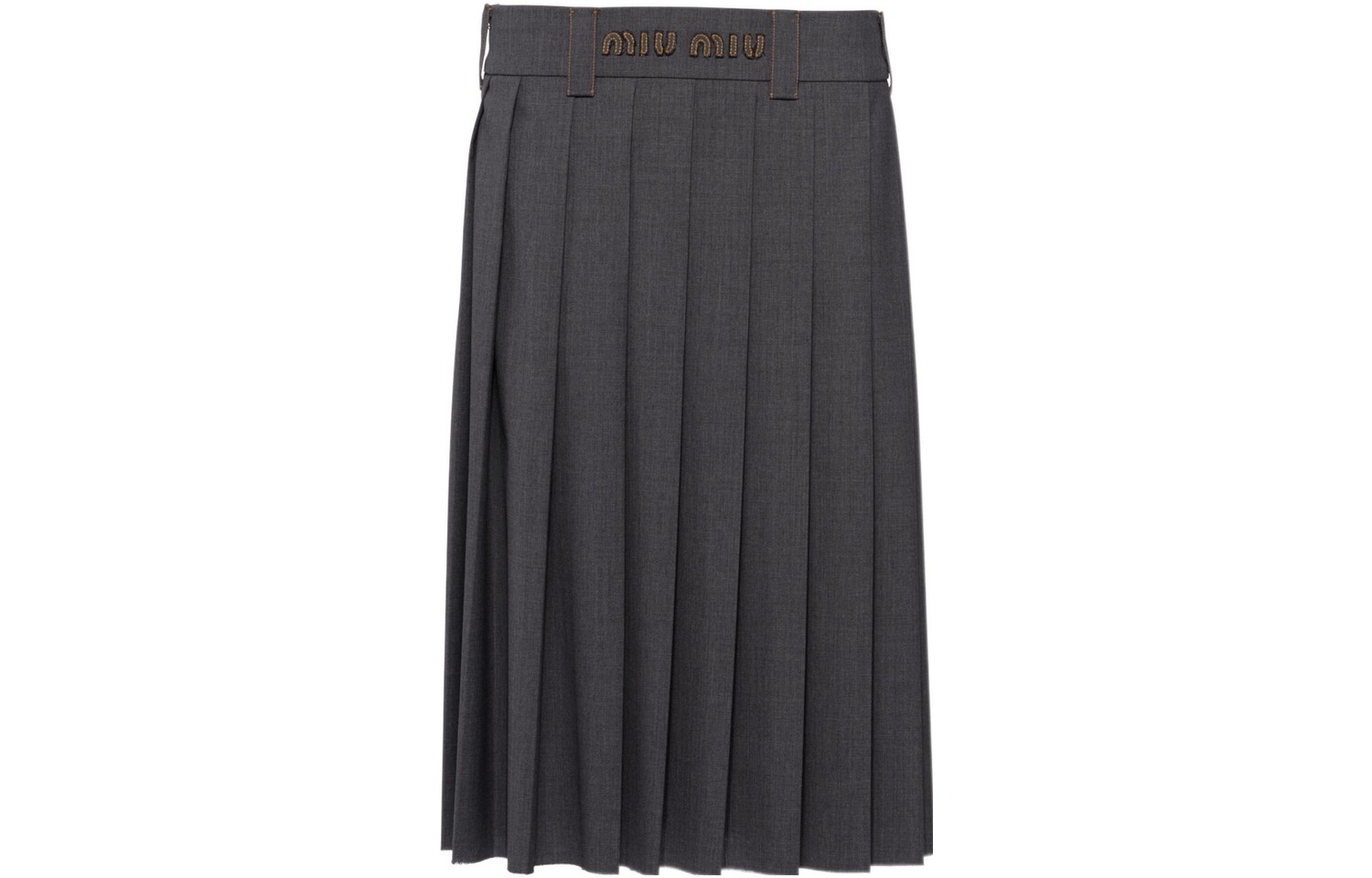 

SS23 CNY Повседневная длинная юбка женская сланцево-пепельного цвета Miu Miu