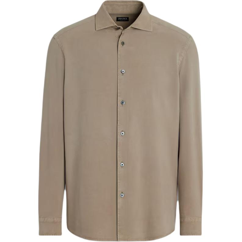 

Zegna рубашка с длинными рукавами на пуговицах Ermenegildo Zegna, Umber